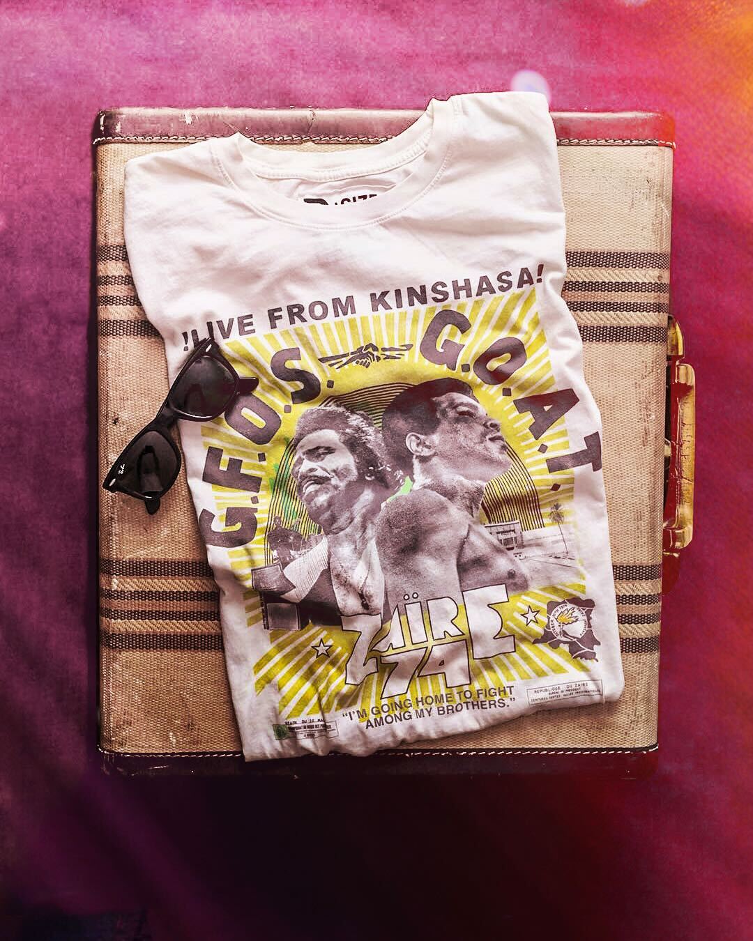 Ali & James Brown Rumble in the Jungle Tee - Roots of Fight Canada