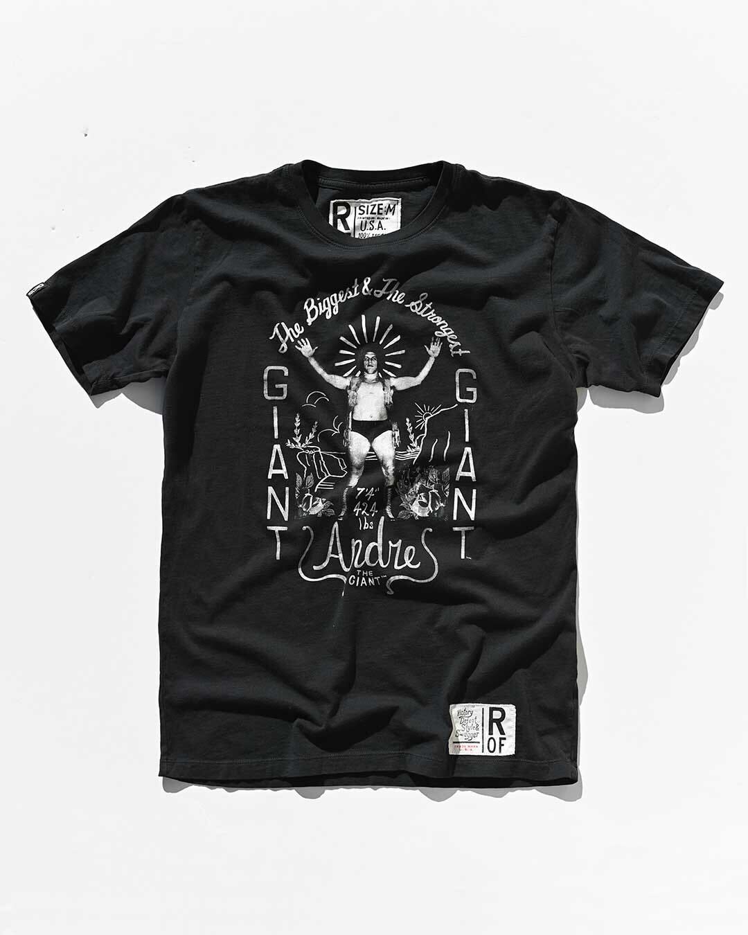 Andre the Giant The Biggest & Strongest Black Tee - Roots of Fight Canada