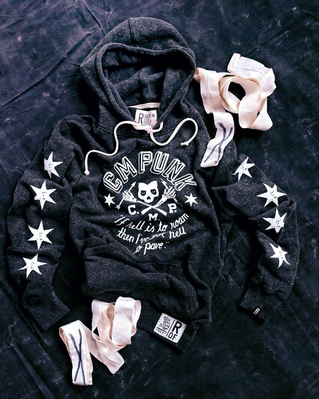 CM Punk Black PO Hoody - Roots of Fight Canada