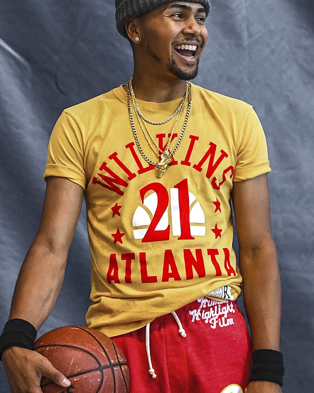 Dominique Wilkins Atlanta Yellow #21 Tee - Roots of Fight