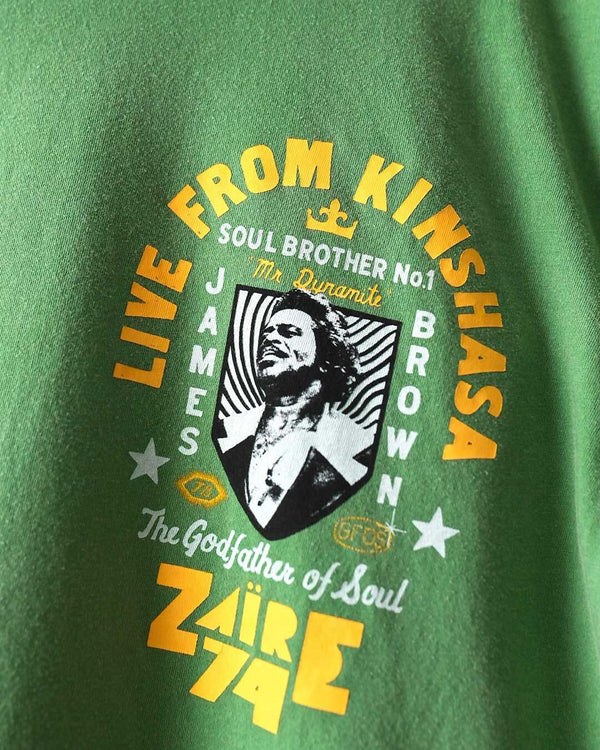 James Brown Zaire Green Tee Roots of Fight Canada