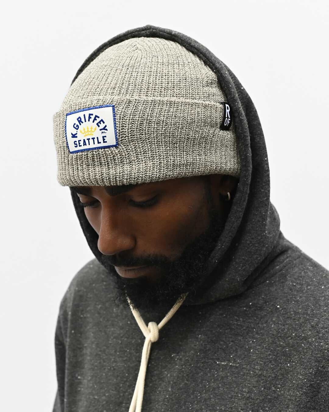 Ken Griffey Jr. Seattle Heather Tan Beanie - Roots of Fight Canada