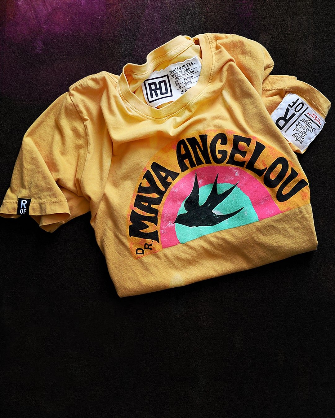 Maya Angelou And Still I Rise Yellow Tee - Roots of Fight