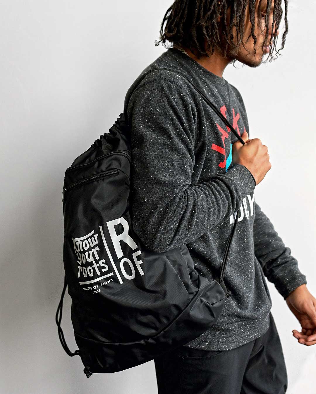 ROF Know Your Roots Drawstring Bag - Roots of Fight Canada
