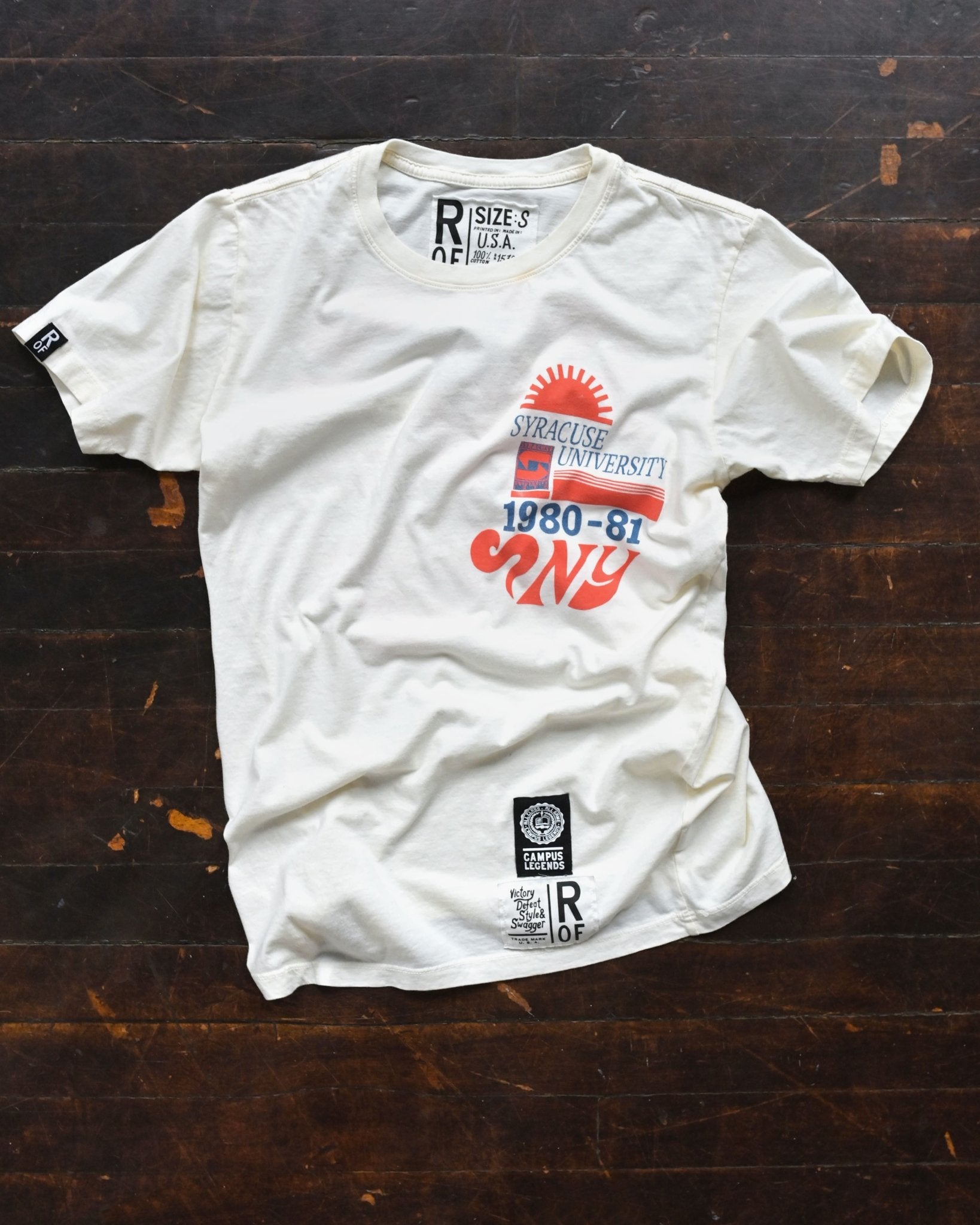 Syracuse University NY White Tee - Roots of Fight Canada
