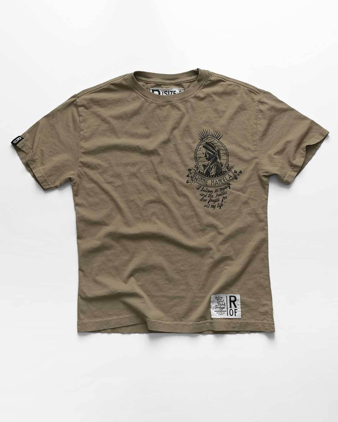 Winnie Mandela Olive Women's Tee - Roots of Fight Canada