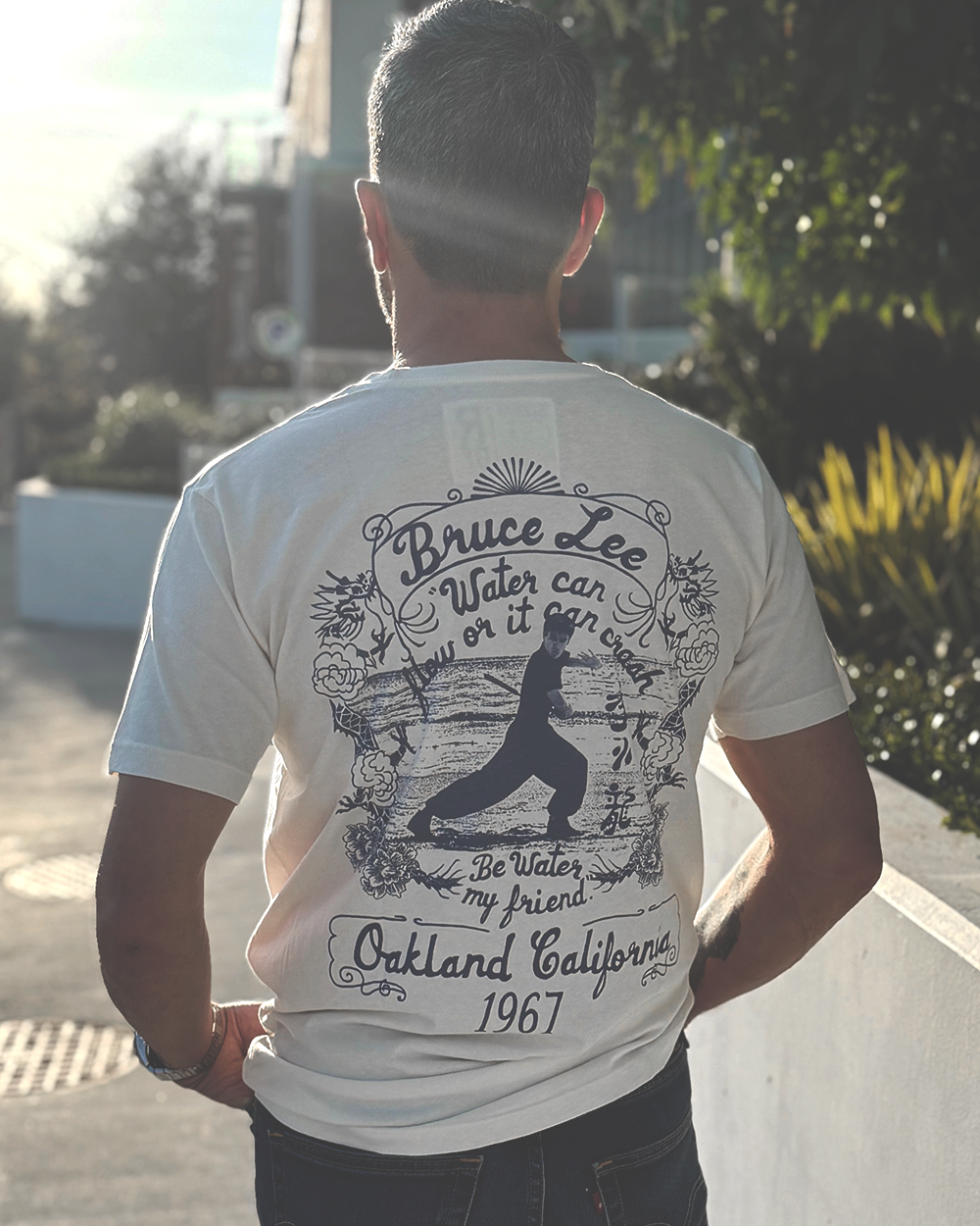 Bruce Lee Be Water White Tee