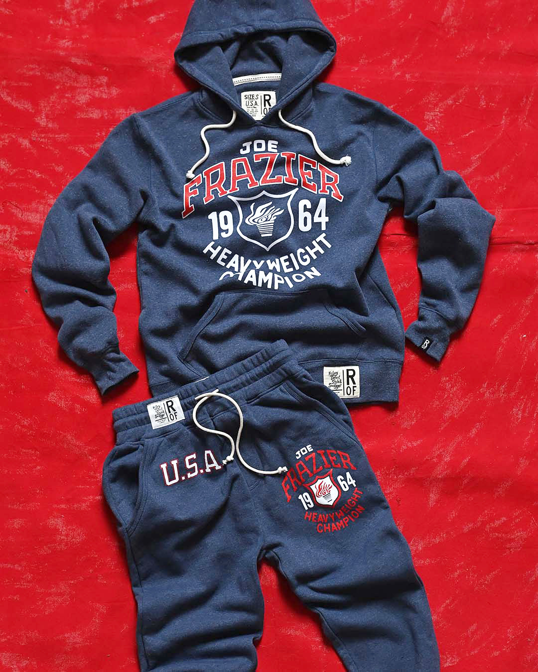 Joe Frazier Boxing USA Navy Sweatpants