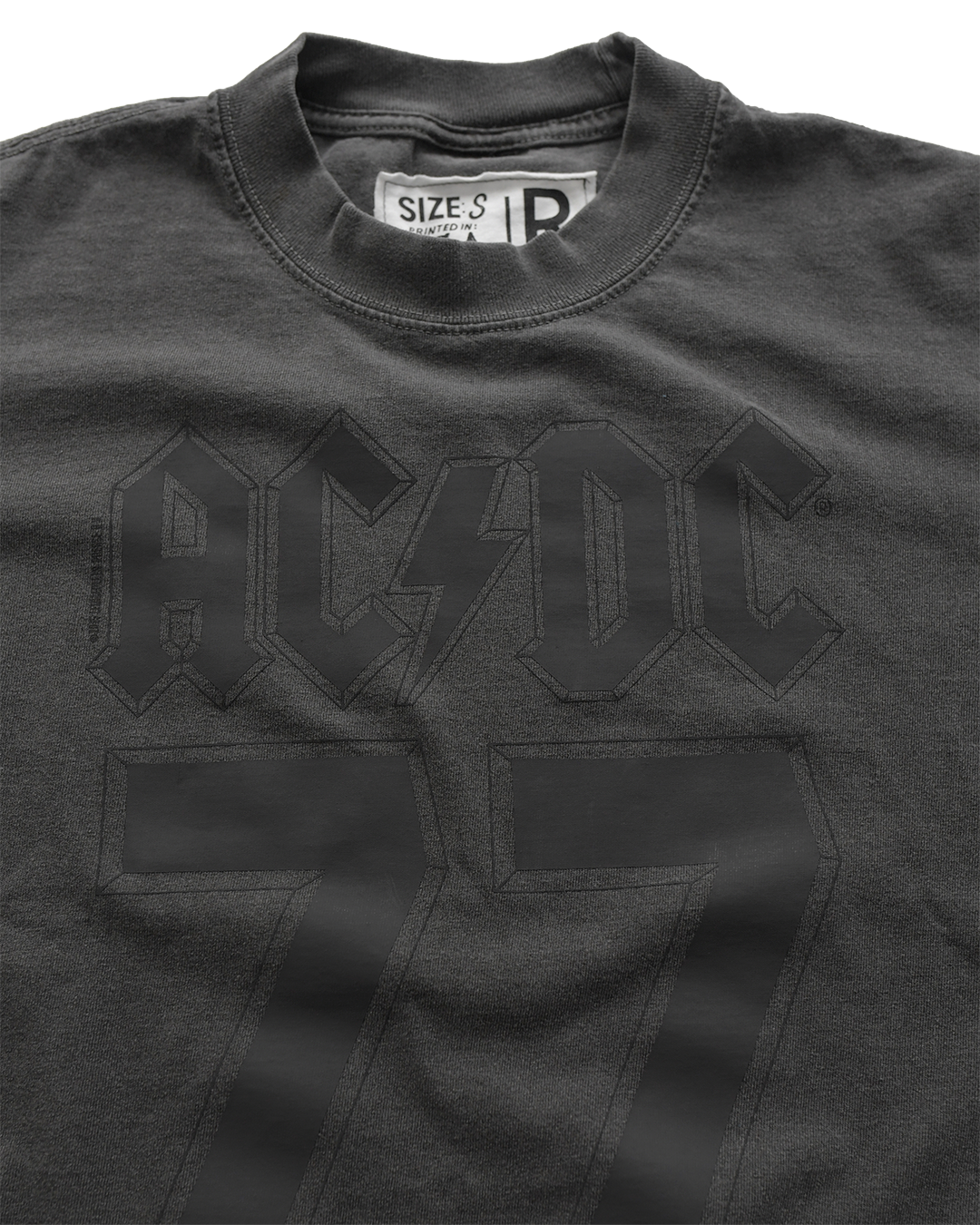 AC/DC '77 Charcoal Heavyweight Tee
