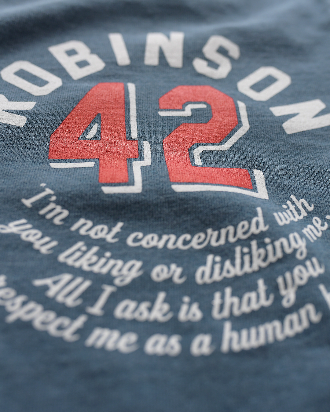 Jackie Robinson Respect #42 Denim Heavyweight Tee