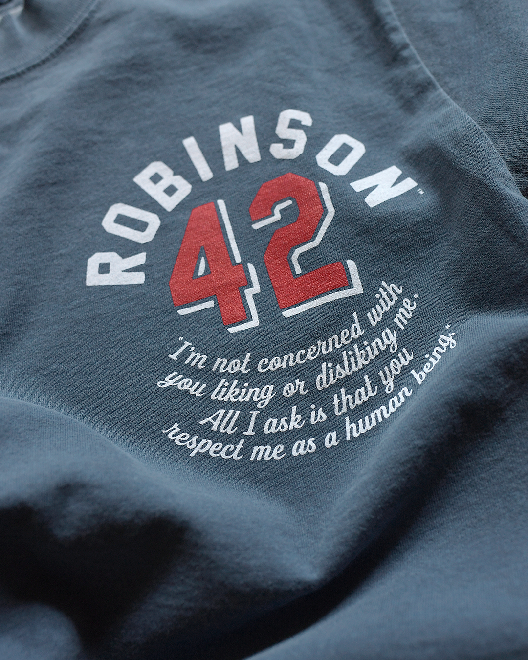 Jackie Robinson Respect #42 Denim Heavyweight Tee
