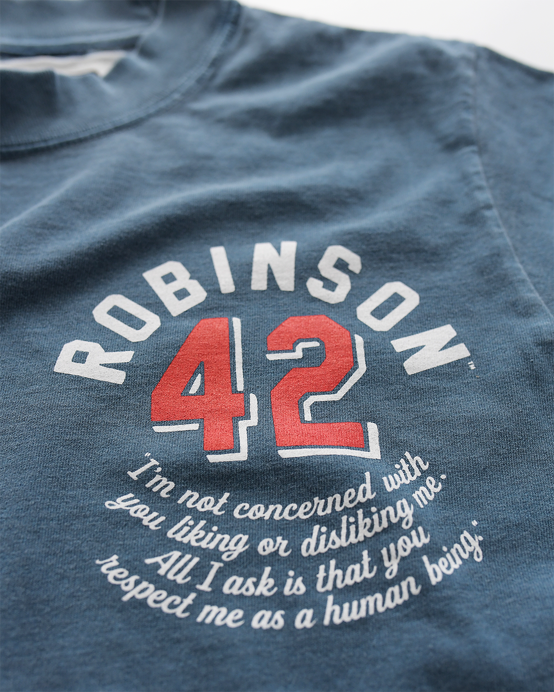 Jackie Robinson Respect #42 Denim Heavyweight Tee