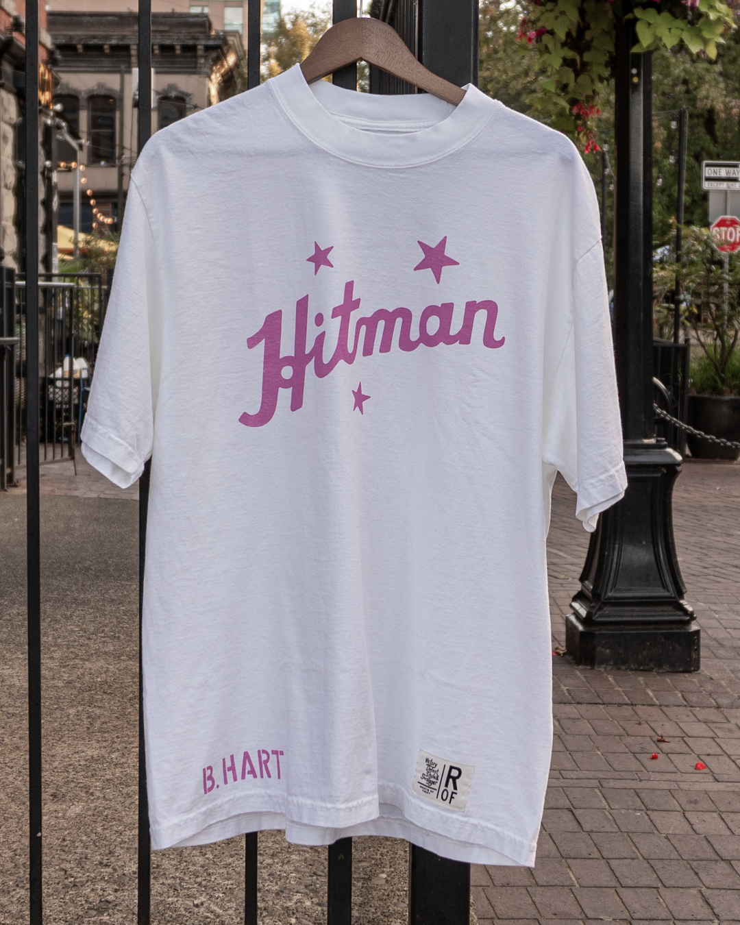 Bret Hart Hitman White Heavyweight Tee