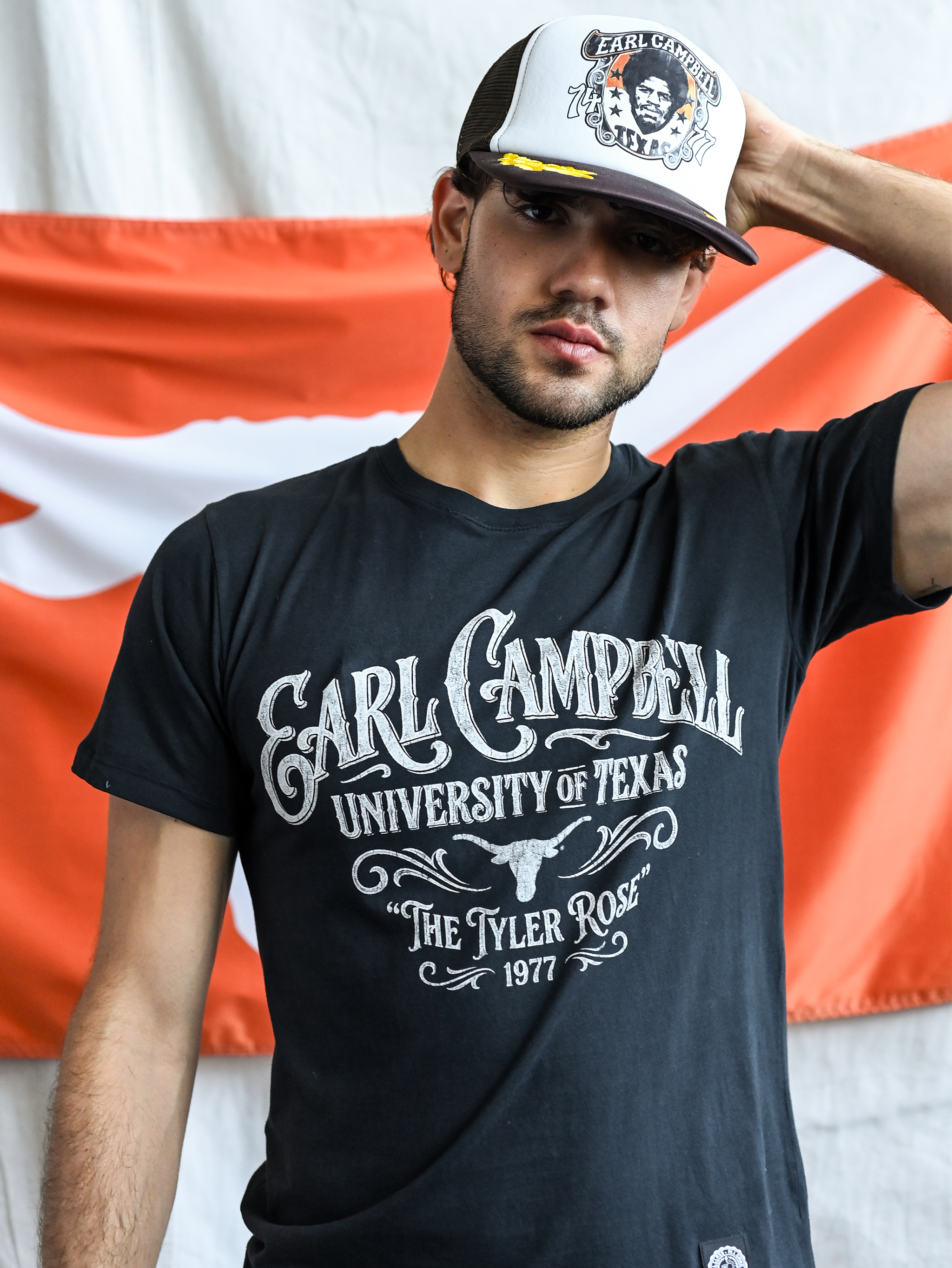 UT - Earl Campbell The Tyler Rose Black Tee