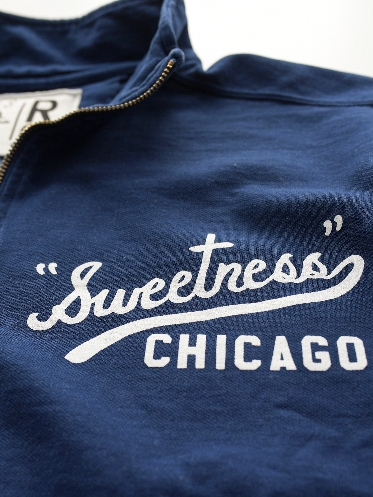 Walter Payton Chicago Navy Quarter-Zip Sweatshirt