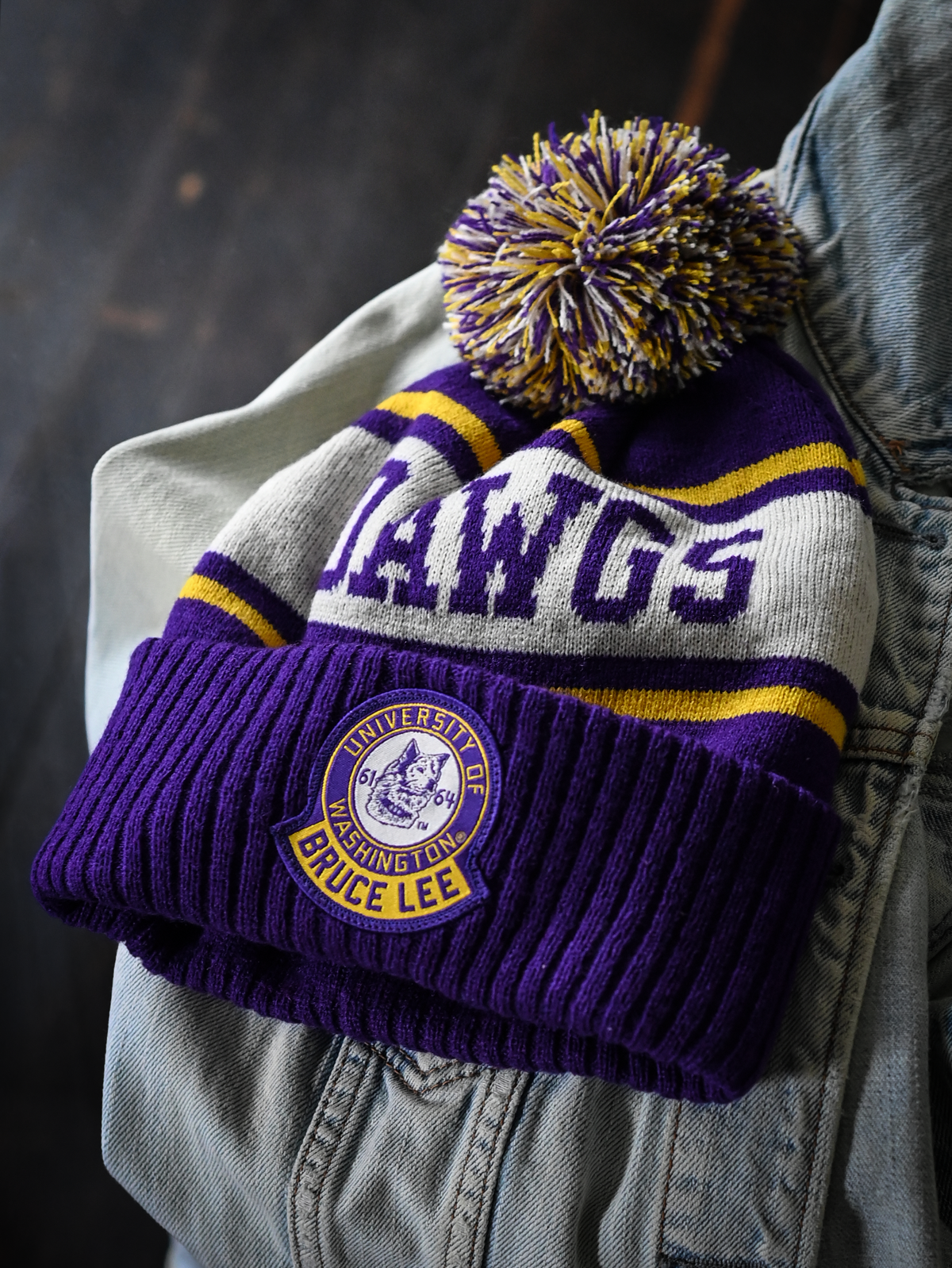 UW – Bruce Lee Dawgs Pom Pom Beanie