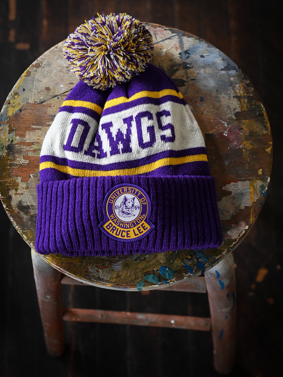 UW – Bruce Lee Dawgs Pom Pom Beanie