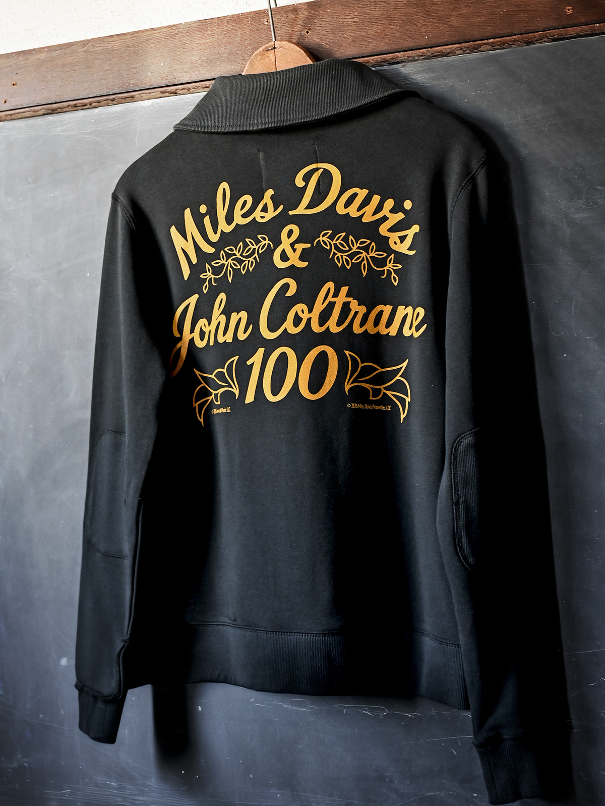 Miles Davis x John Coltrane 100 Years Black Cardigan