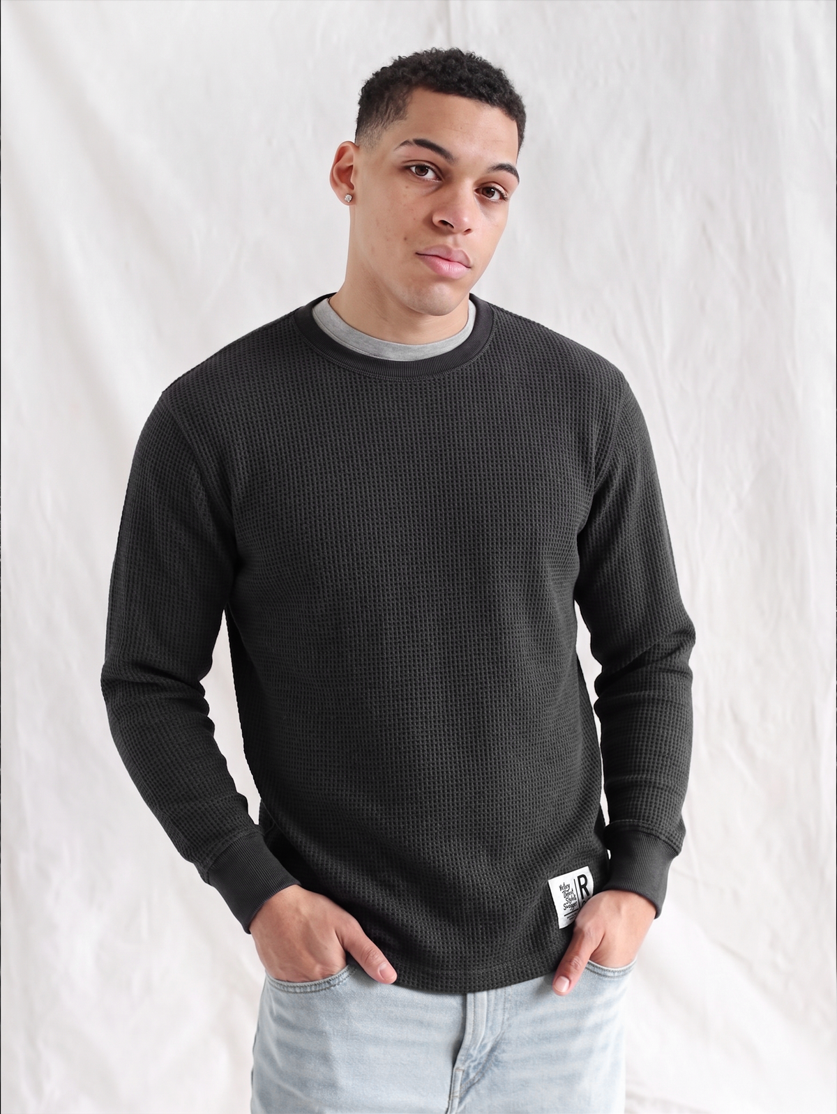 Long Sleeve Heather Charcoal Thermal