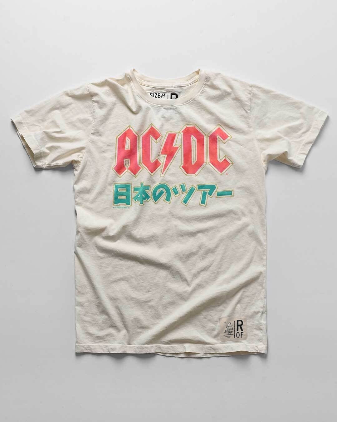 AC/DC Japan Tour White Tee - Roots of Fight Canada
