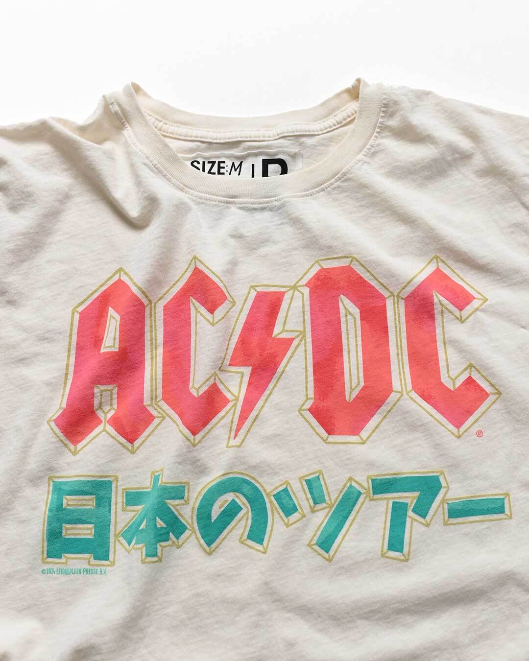 AC/DC Japan Tour White Tee - Roots of Fight Canada