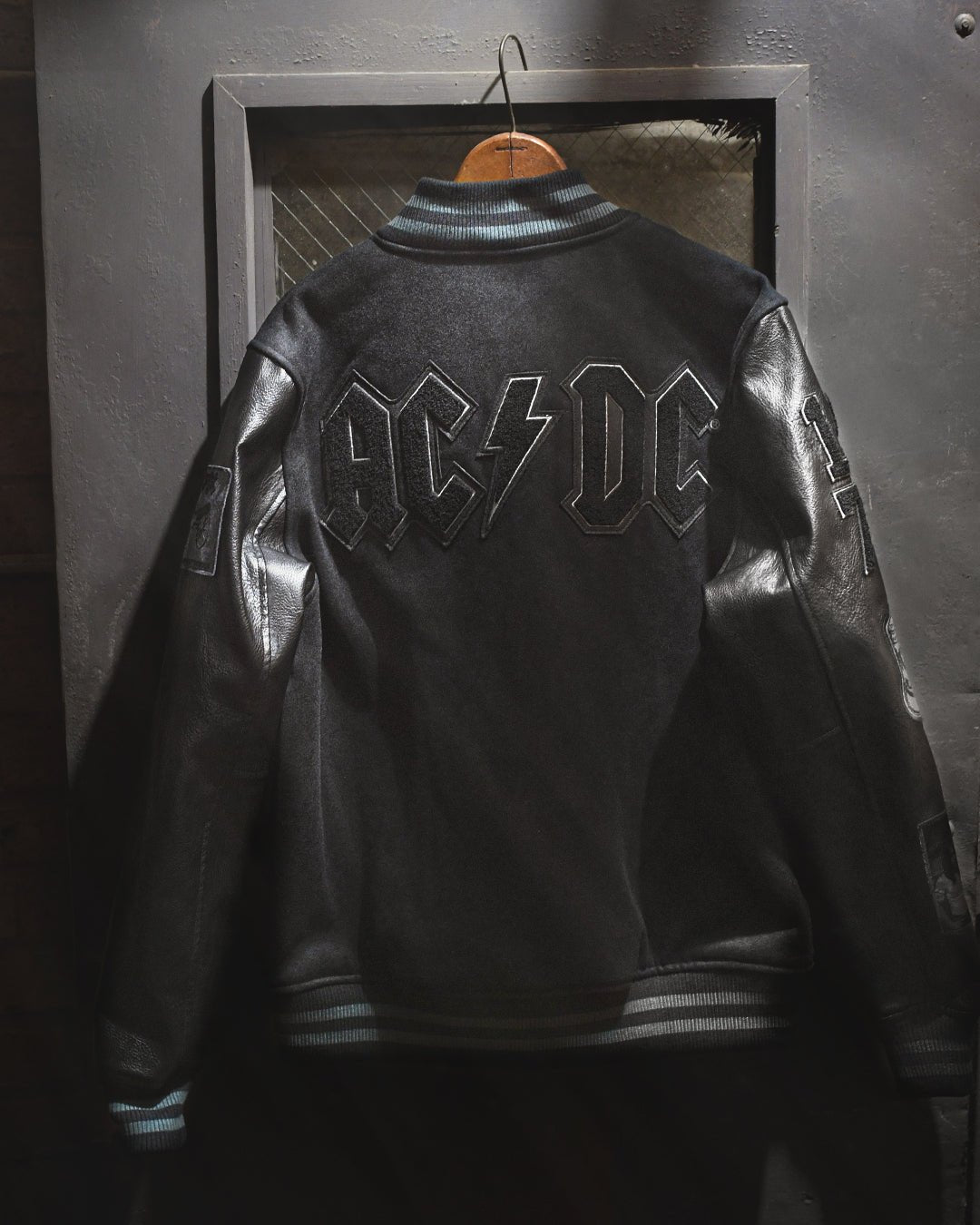 AC/DC Through The Eras Black Varsity Jacket - Roots of Fight Canada