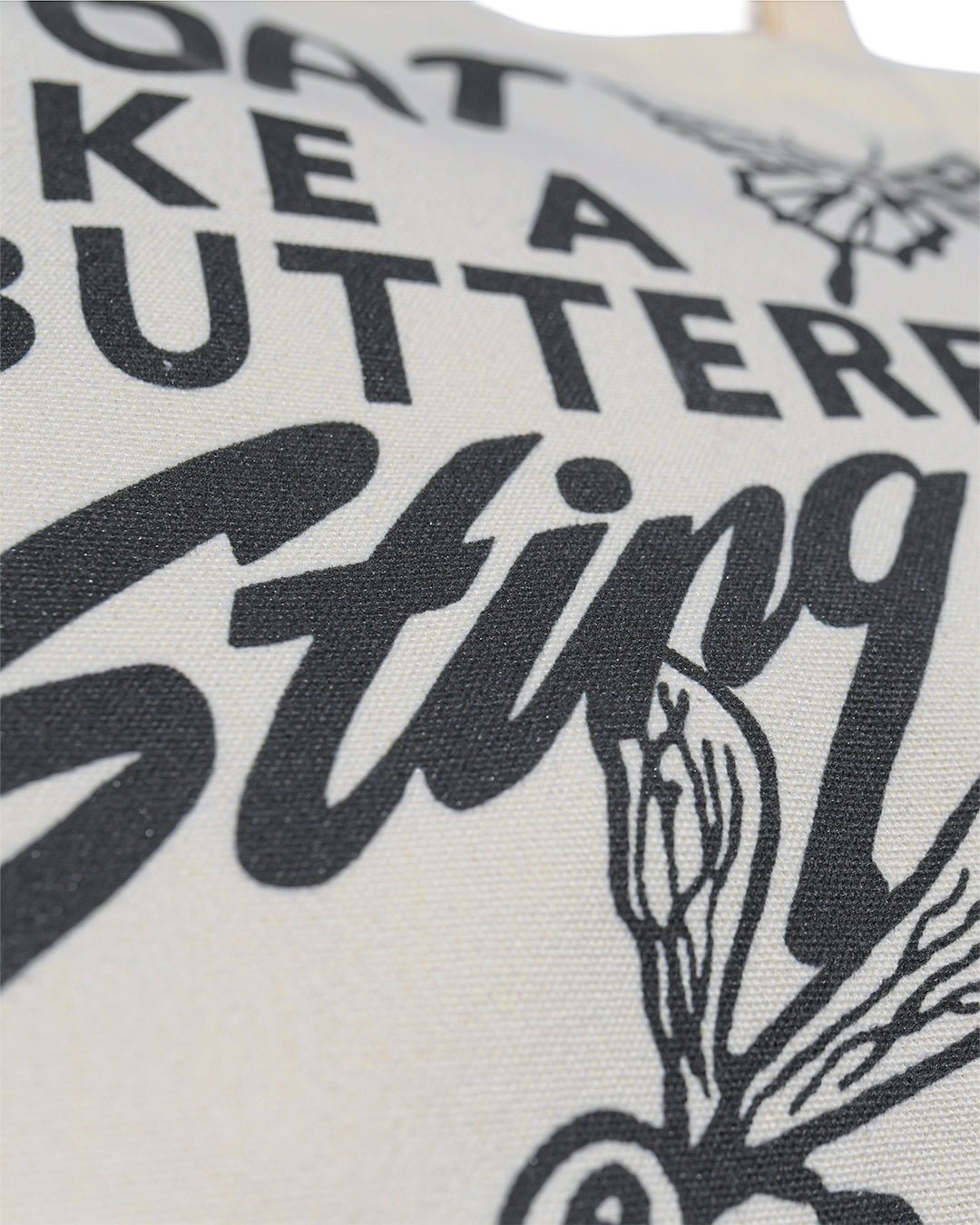 Ali Float Like A Butterfly Ivory Tote Bag - Roots of Fight Canada