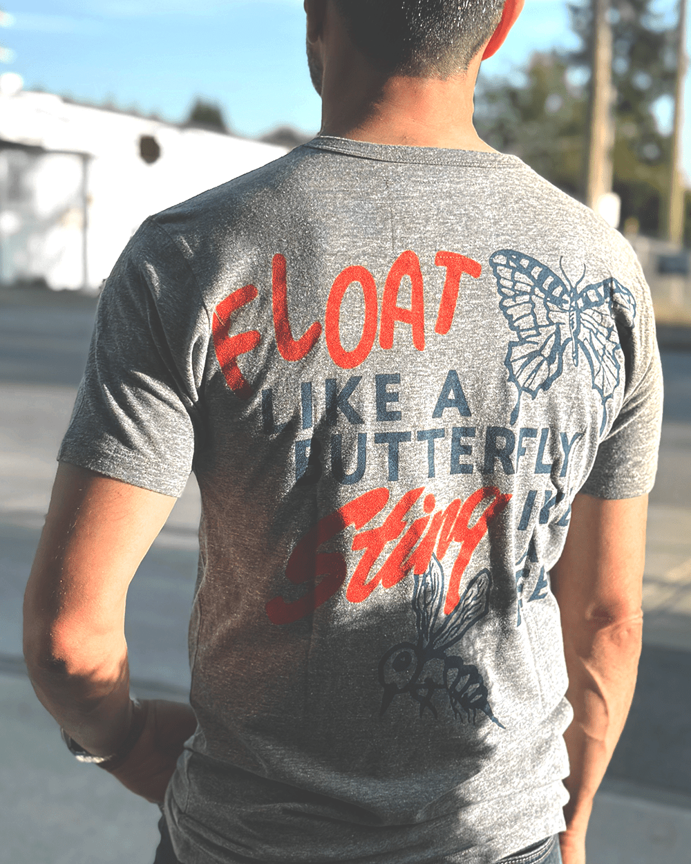 Ali Float Quote Triblend Tee - Roots of Fight Canada