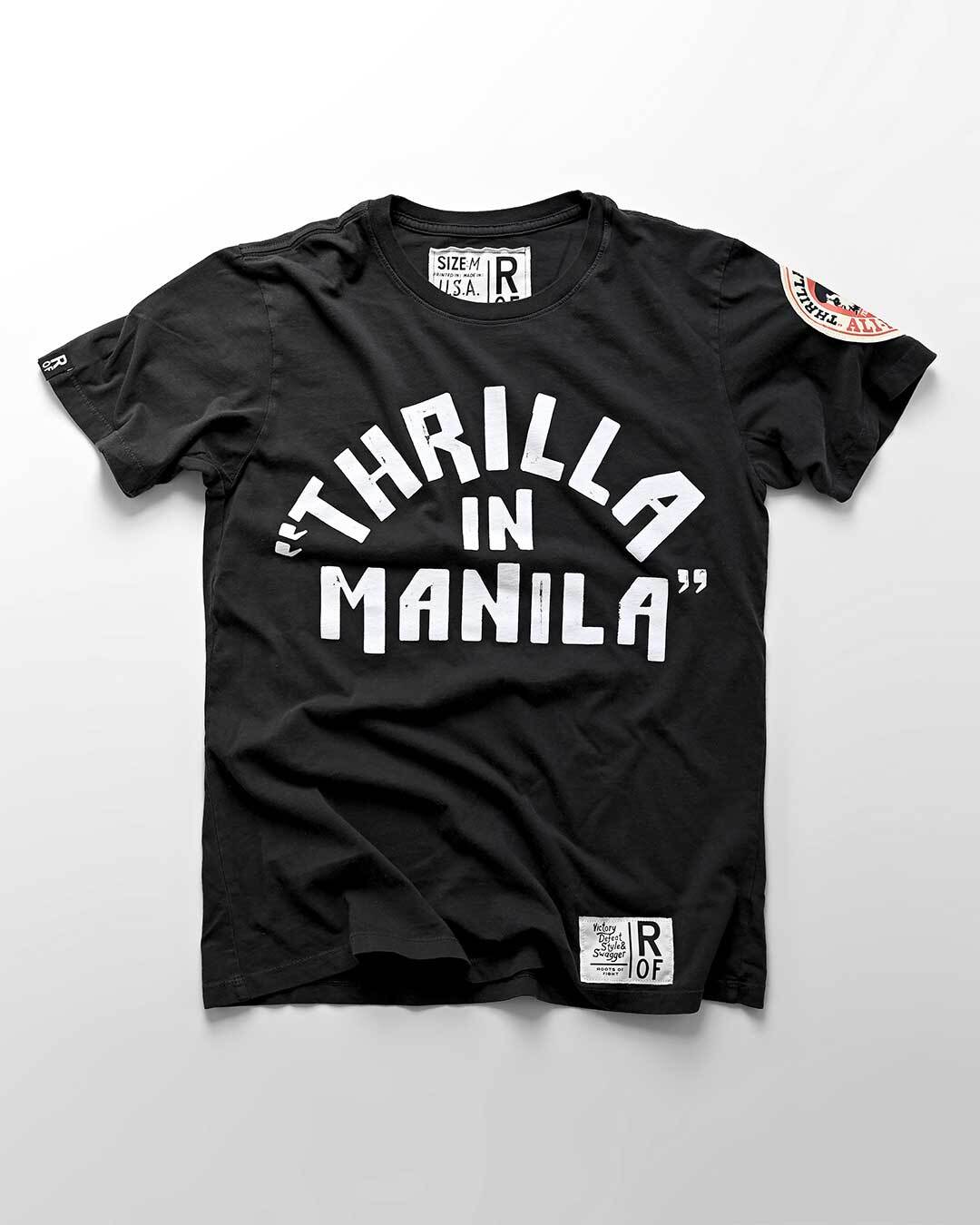 Ali - Frazier Thrilla in Manila Black Tee - Roots of Fight Canada