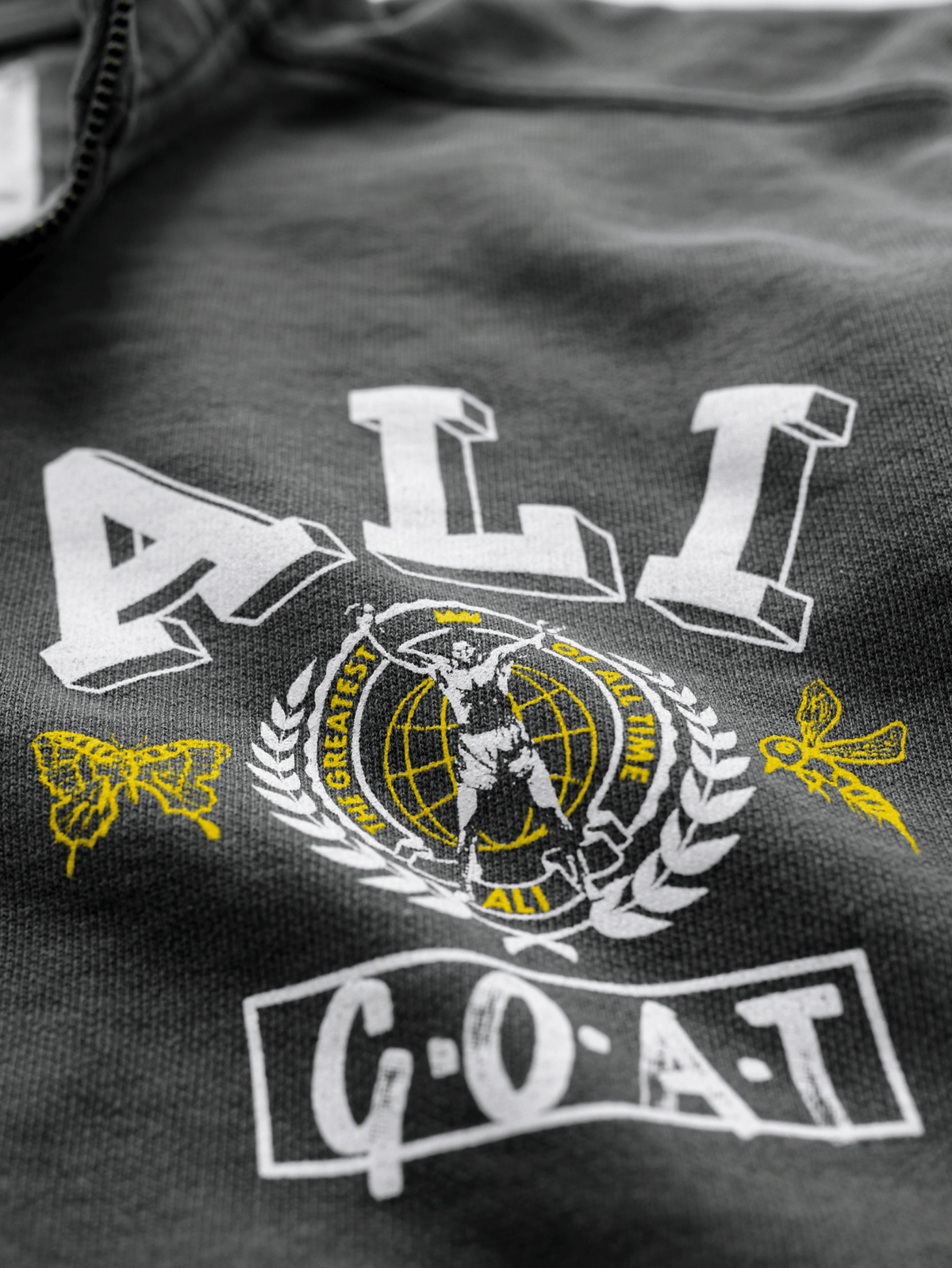 Ali GOAT Charcoal Quarter-Zip Sweatshirt - Roots of Fight Canada