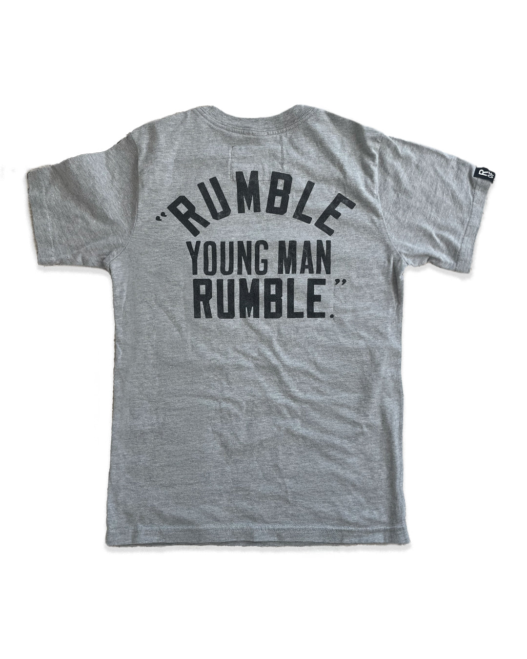 Ali Rumble Quote Grey Kid's Tee - Roots of Fight Canada