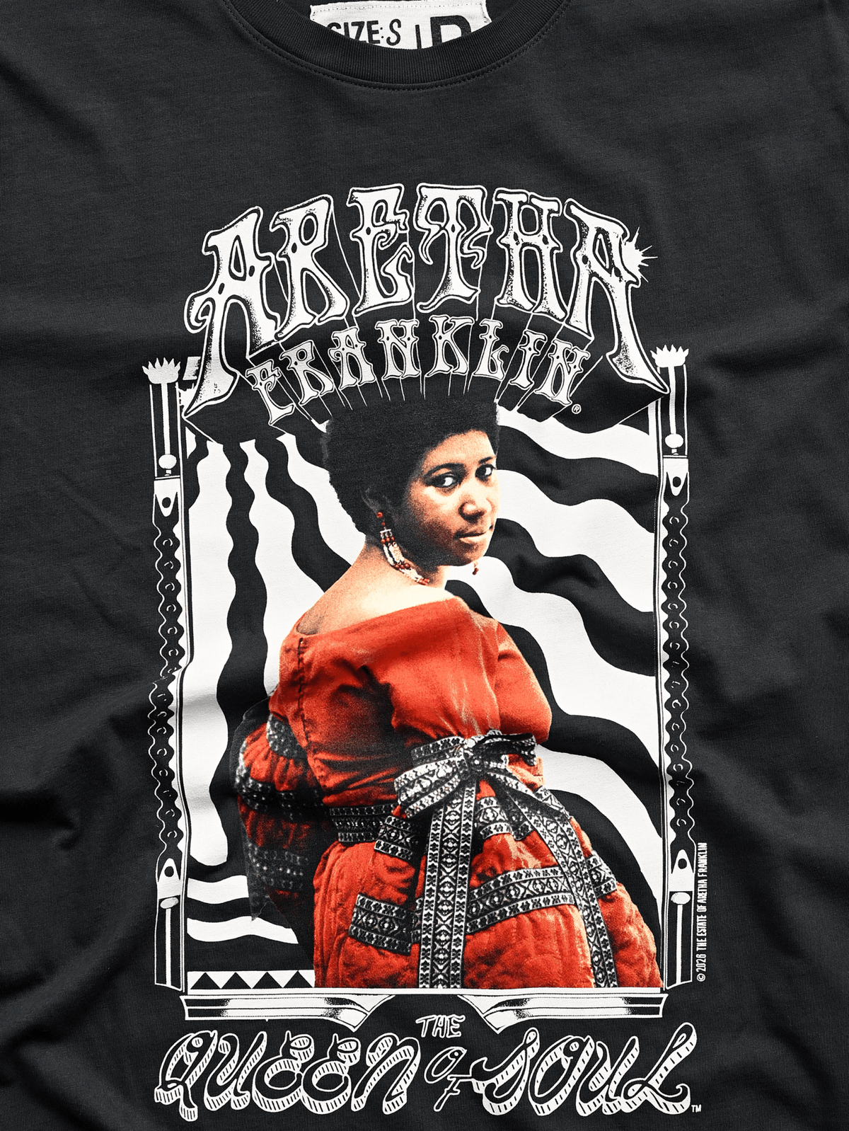 Aretha Franklin Queen of Soul Black Photo Tee - Roots of Fight Canada