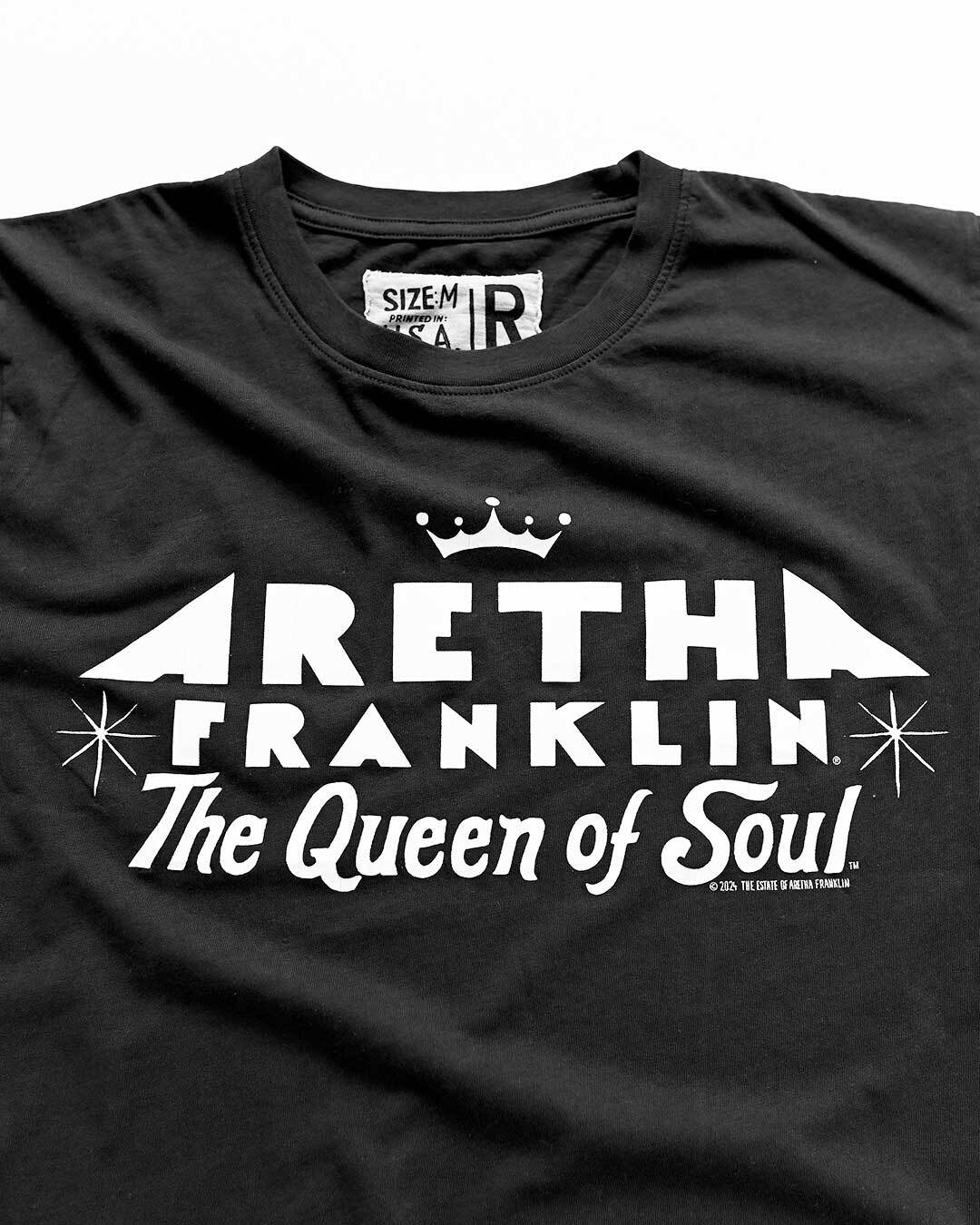 Aretha Franklin Queen of Soul Black Tee - Roots of Fight Canada