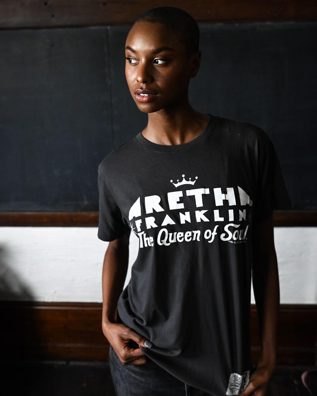 Aretha Franklin Queen of Soul Black Tee - Roots of Fight Canada