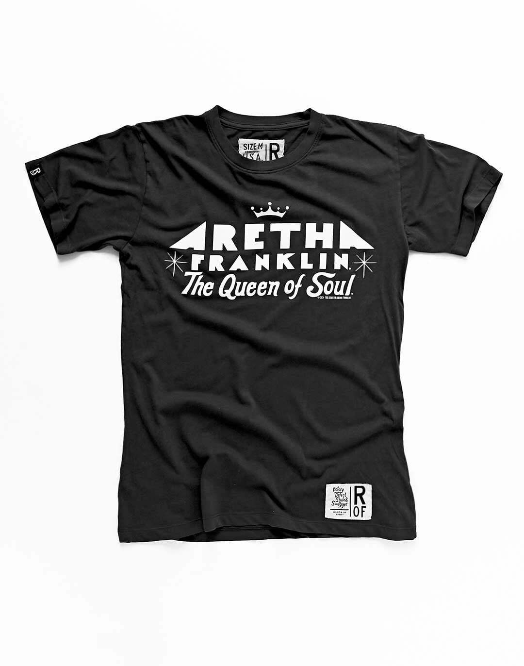 Aretha Franklin Queen of Soul Black Tee - Roots of Fight Canada