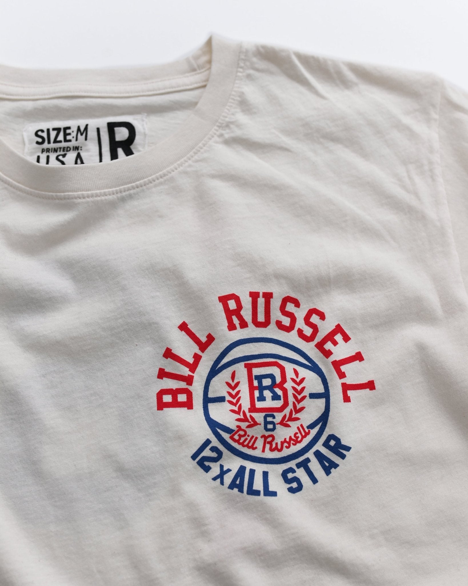 Bill Russell All Star White Tee - Roots of Fight Canada