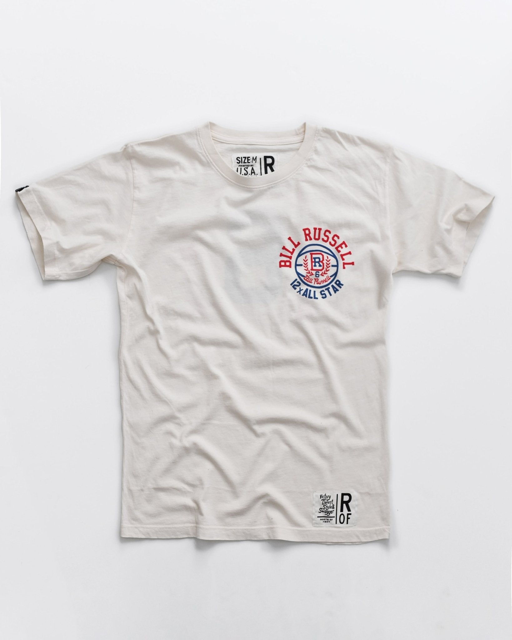 Bill Russell All Star White Tee - Roots of Fight Canada