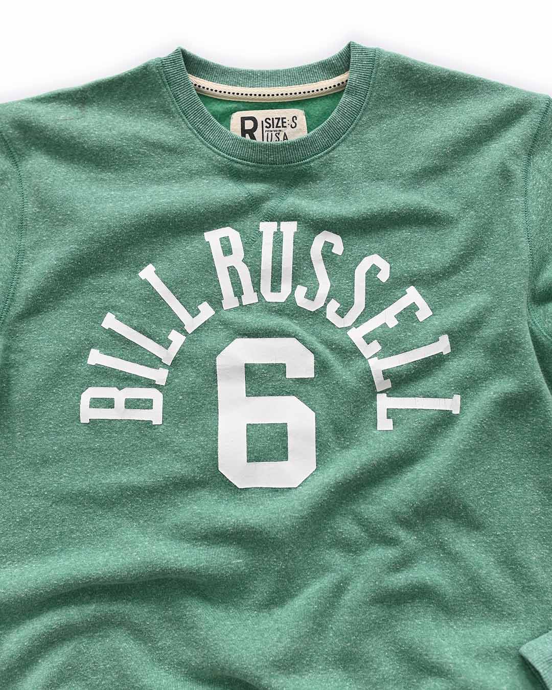 Bill Russell Boston #6 Green Sweatshirt - Roots of Fight Canada