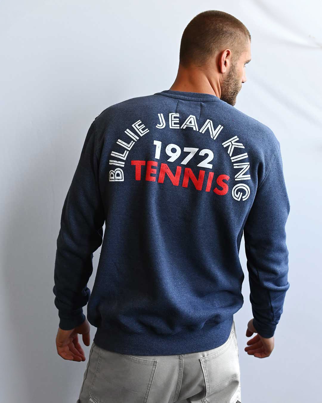 Billie Jean King Navy Sweatshirt - Roots of Fight Canada