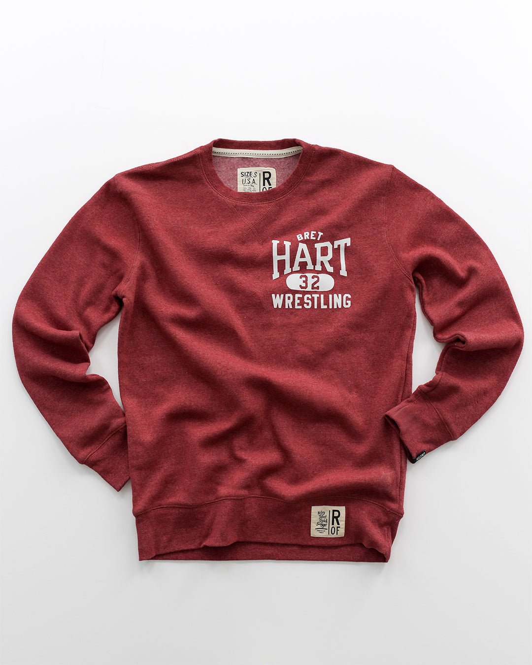 Bret Hart 32 - Time Champ Cardinal Sweatshirt - Roots of Fight Canada