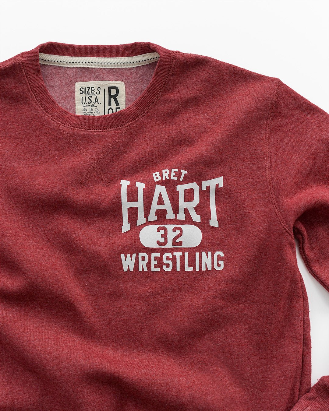 Bret Hart 32 - Time Champ Cardinal Sweatshirt - Roots of Fight Canada