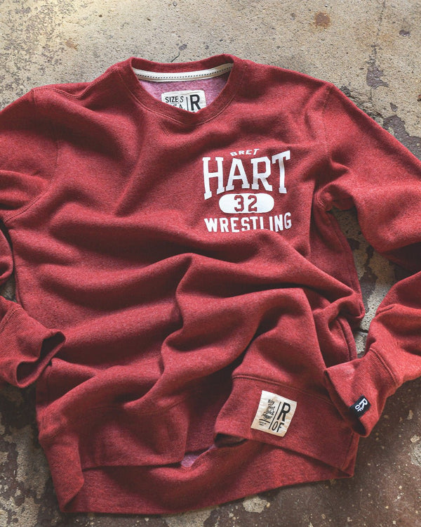 Bret Hart 32 - Time Champ Cardinal Sweatshirt - Roots of Fight Canada