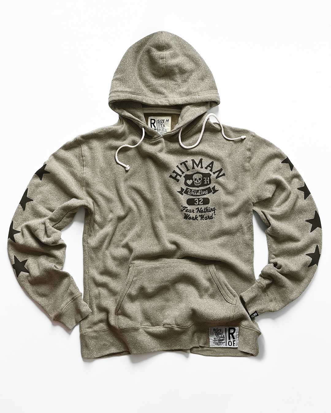 Bret Hart 'Fear Nothing' Olive PO Hoody - Roots of Fight Canada