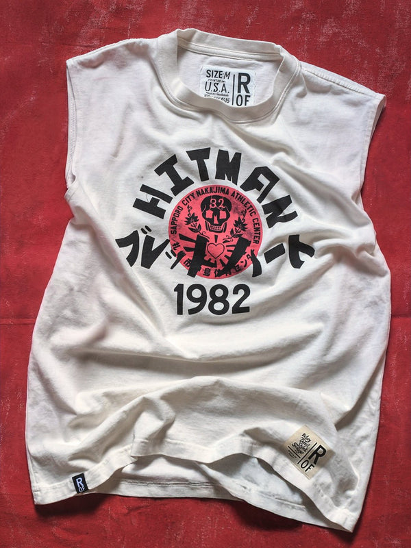 Bret Hart 'Hitman' Japan '82 White Muscle Tee - Roots of Fight Canada