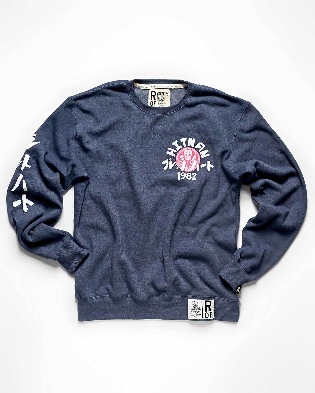 Bret Hart Hitman Japan Navy Sweatshirt - Roots of Fight Canada