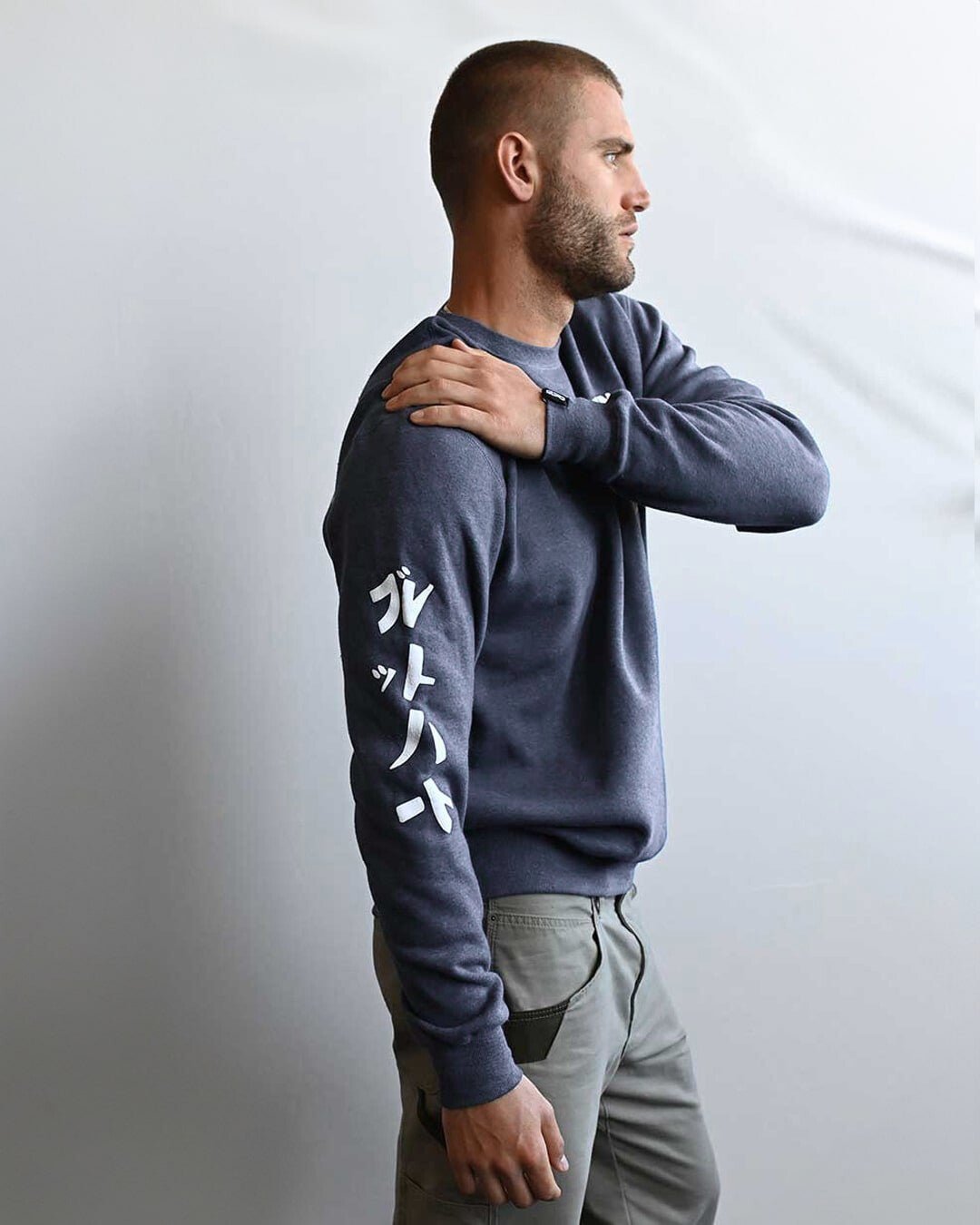 Bret Hart Hitman Japan Navy Sweatshirt - Roots of Fight Canada