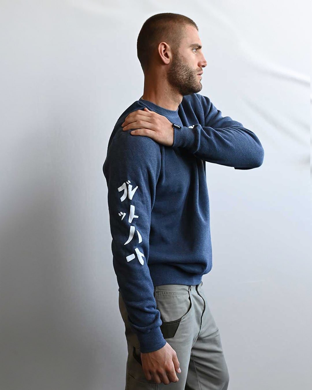 Bret Hart Hitman Japan Navy Sweatshirt - Roots of Fight Canada
