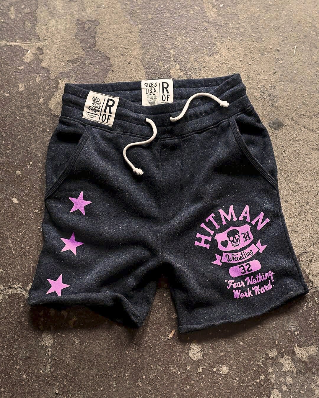 Bret &#39;Hitman&#39; Hart Fear Nothing Black Shorts - Roots of Fight Canada