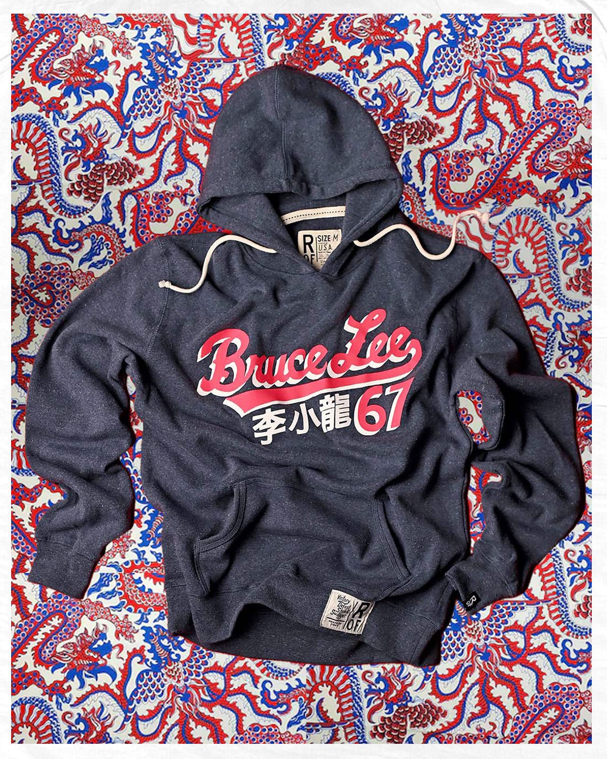 Bruce Lee &#39;67 Navy PO Hoody - Roots of Fight Canada