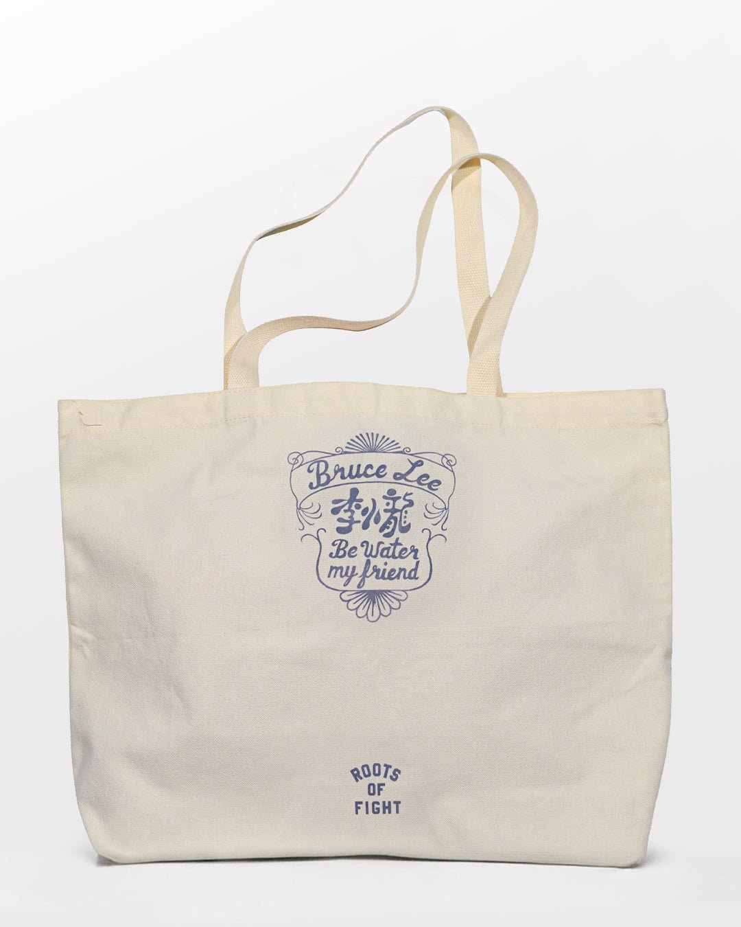 Bruce Lee Be Water Ivory Tote Bag - Roots of Fight Canada